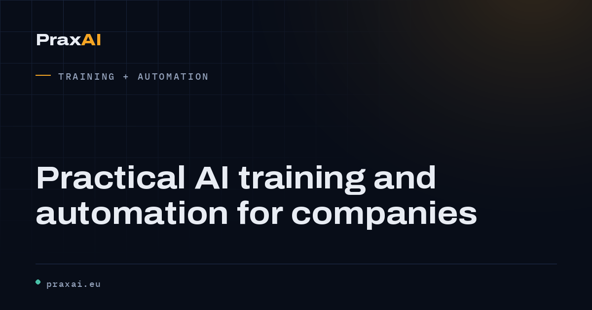 Practical AI training and automation for companies | PraxAI